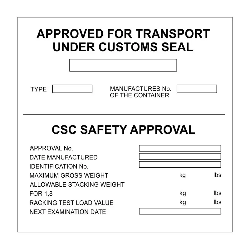 CSC data plate 10