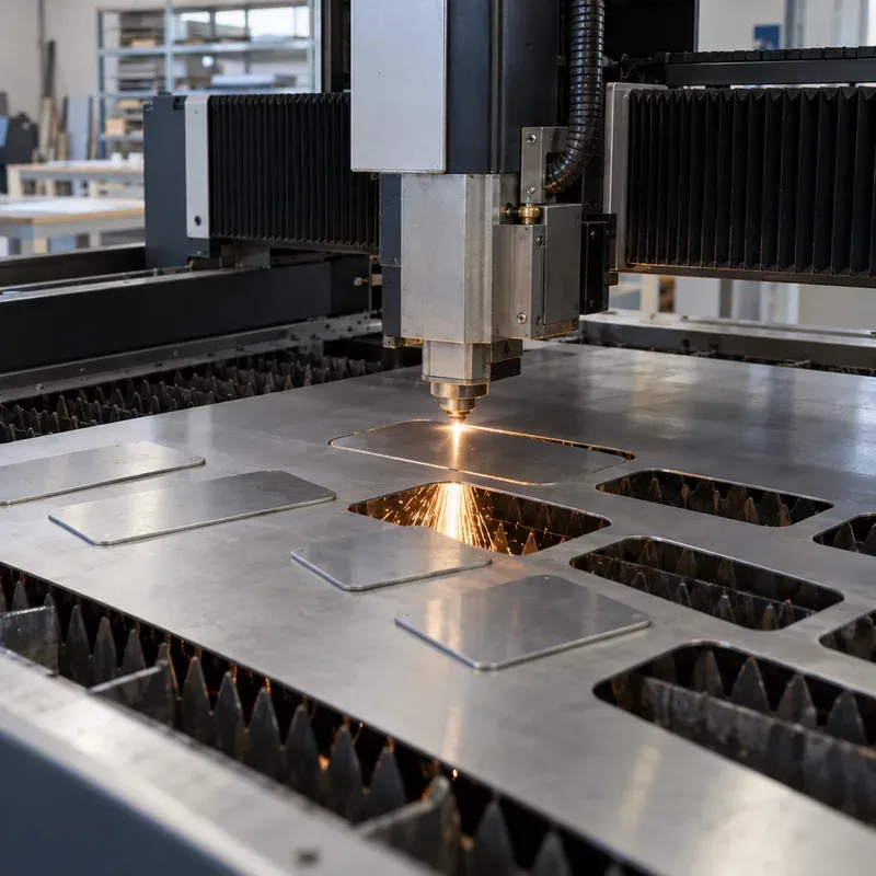 Laser-cut stainless steel sheet parts