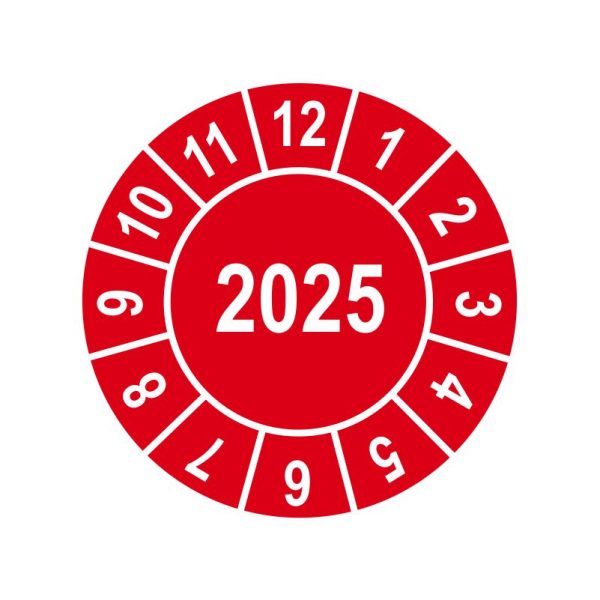 Keuringssticker 2025 - Jaartal rond