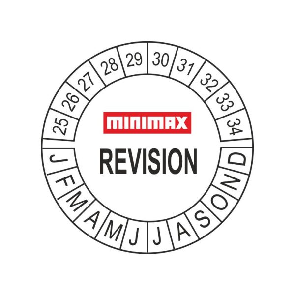 Keuringssticker - met eigen logo - Revision