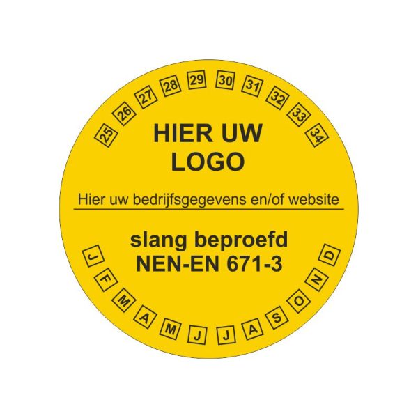 Onderhoudssticker Slang beproefd